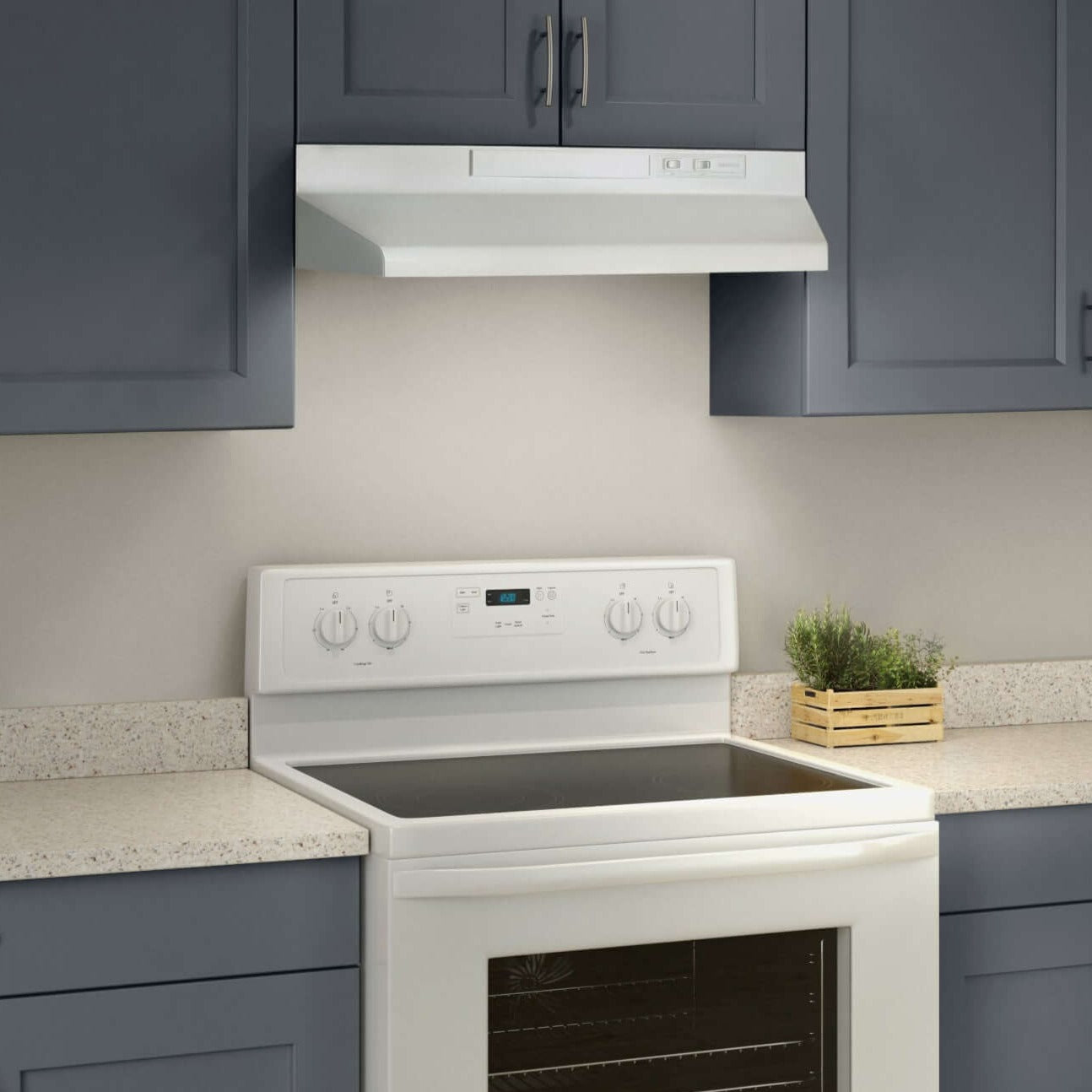 Broan F40000 Series 30 In. Two-Speed 4-Way Convertible Under Cabinet Range Hood with Color Options (F4030)