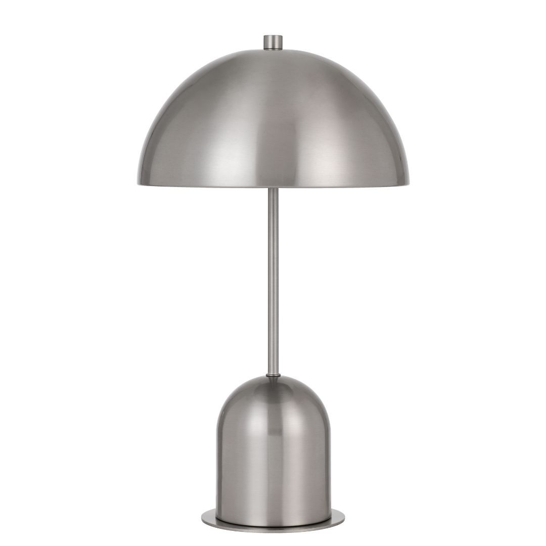 Cal Lighting 40W Peppa Metal Accent Lamp With On Off Touch Sensor Switch Brushed Steel