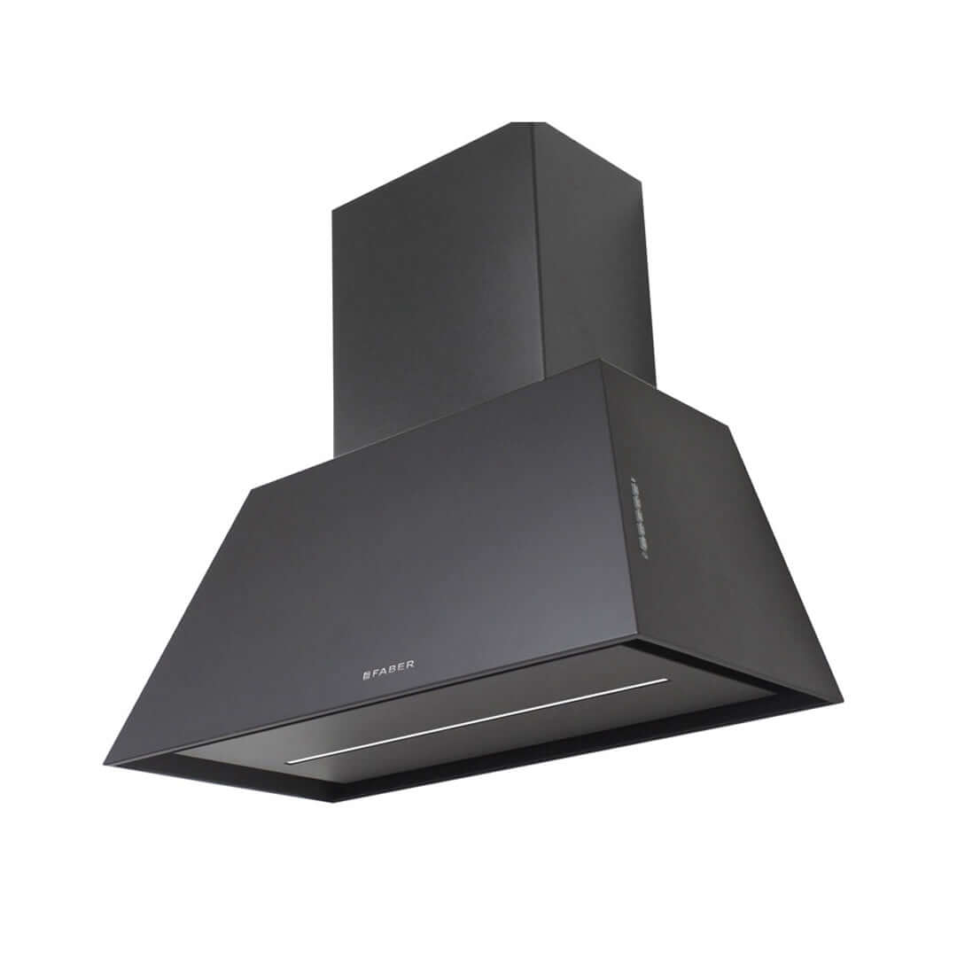 Faber Chloe Wall Mount Range Hood With Size Options In Matte Black