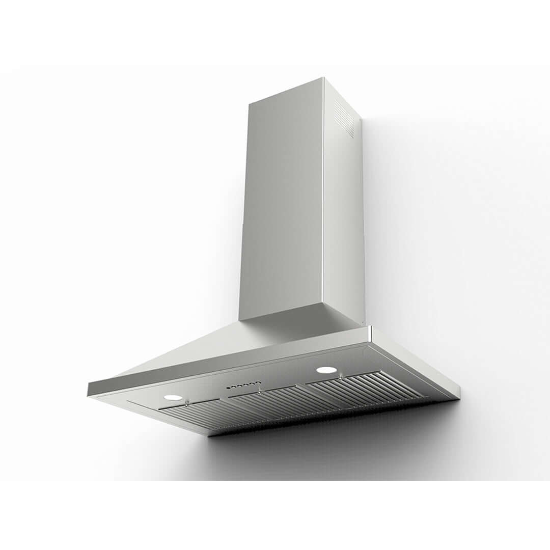 Faber Nova Pro Wall Mount Range Hood With Size Options In Stainless Steel 