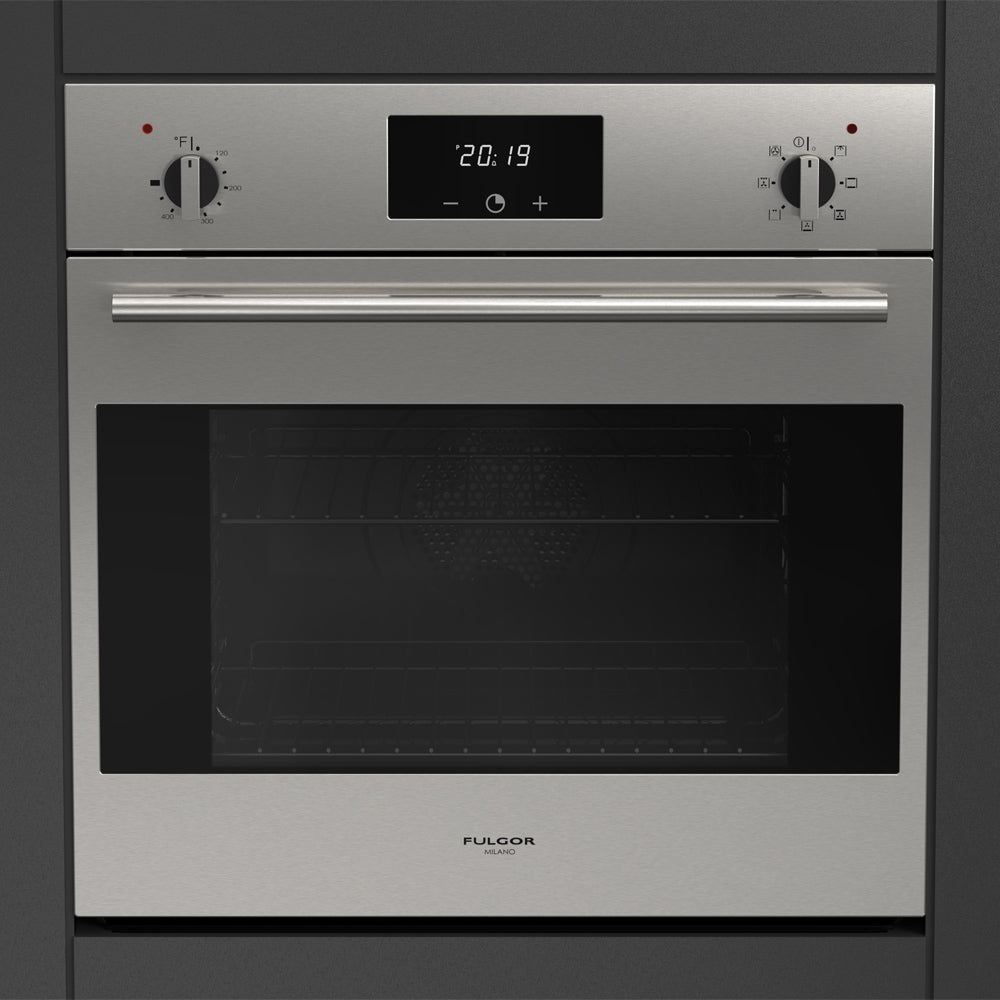 Fulgor Milano 24 in. 100 Series Electric Convection Single Wall Oven (F1SM24S2)-