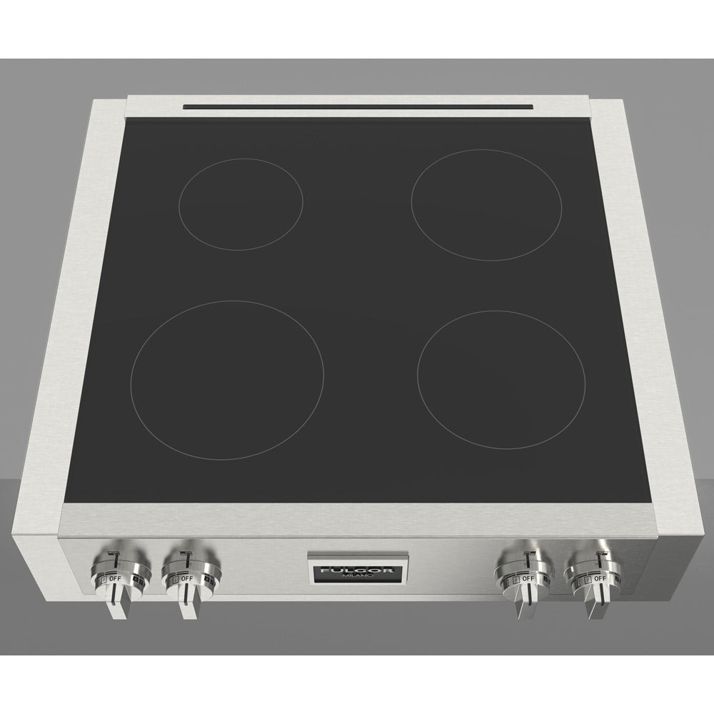 Fulgor Milano 30 in. 600 Professional Series Induction Rangetop in Stainless Steel with Glass Ceramic Top (F6IRT304S1)-