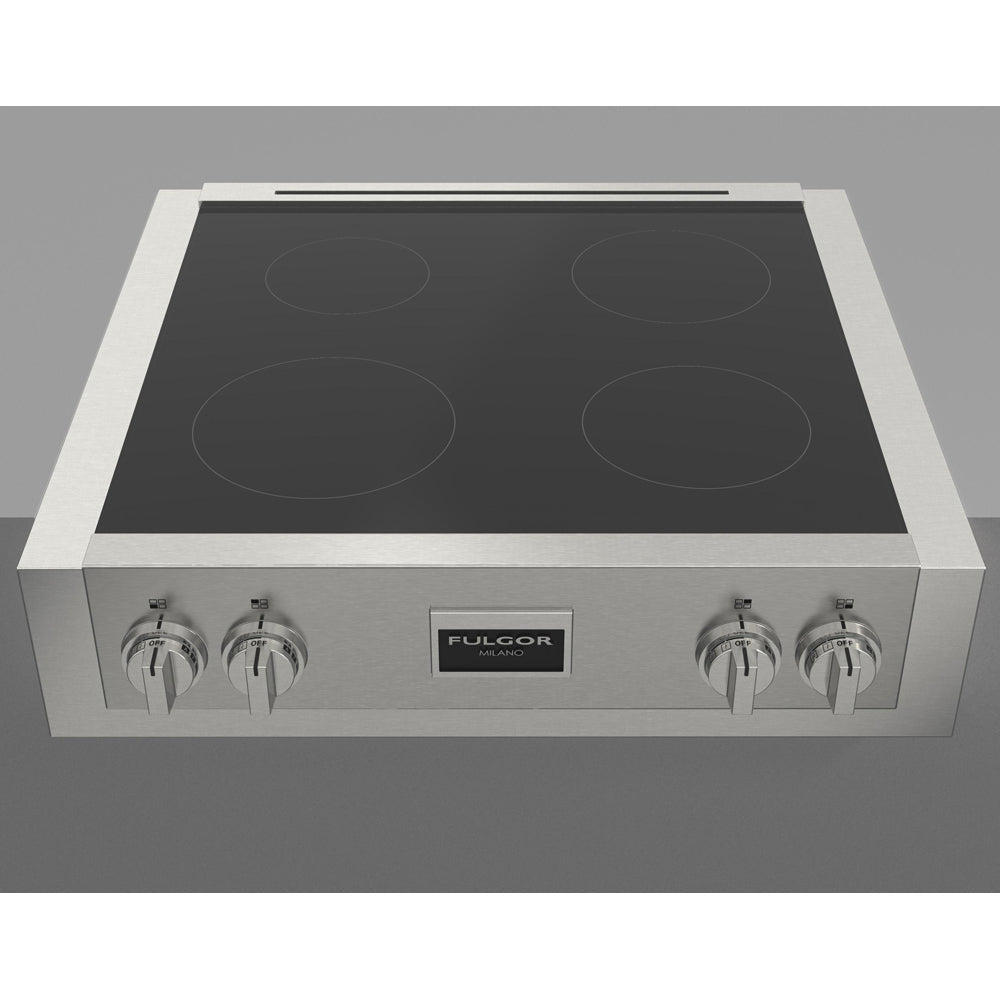 Fulgor Milano 30 in. 600 Professional Series Induction Rangetop in Stainless Steel with Glass Ceramic Top (F6IRT304S1)-