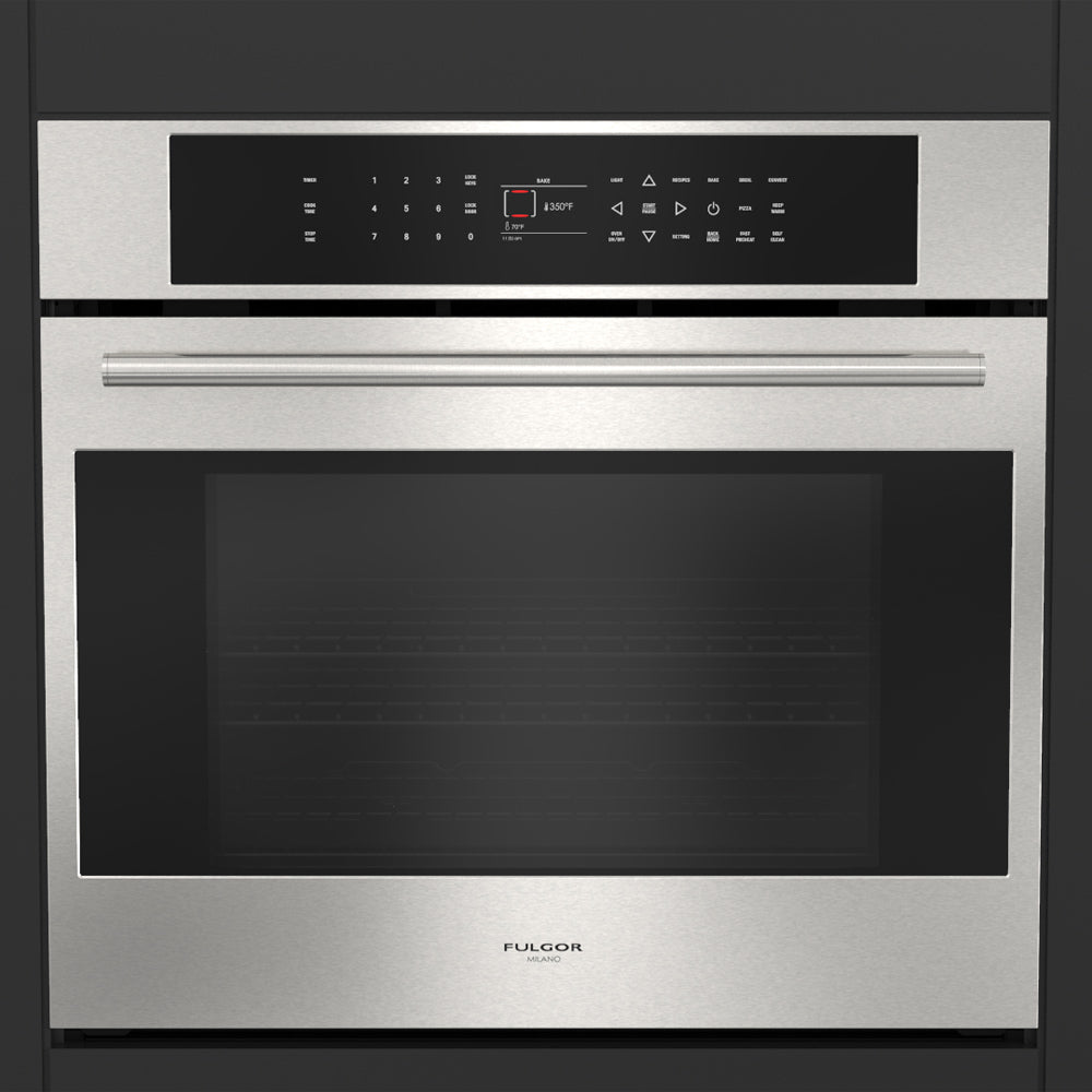 Fulgor Milano 30 in. Electric Built-in Convection Single Wall Oven with Color Options (F7SP30)-Stainless Steel