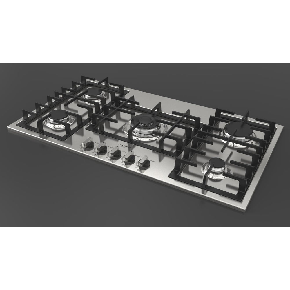 Fulgor Milano 36 in. 400 Series Gas Cooktop with 5 Burners in Stainless Steel (F4GK36S1)-