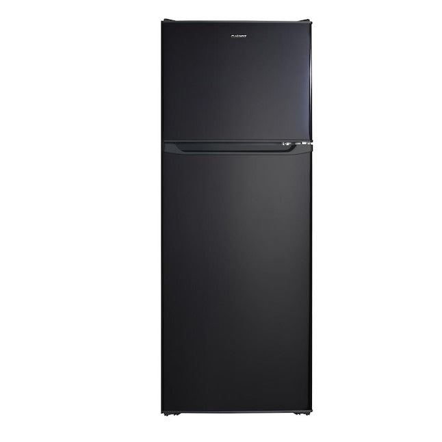 Galanz 24 in. 10 Cu. Ft. Top Mount Refrigerator In Black (GLR10TBKF) front, door closed