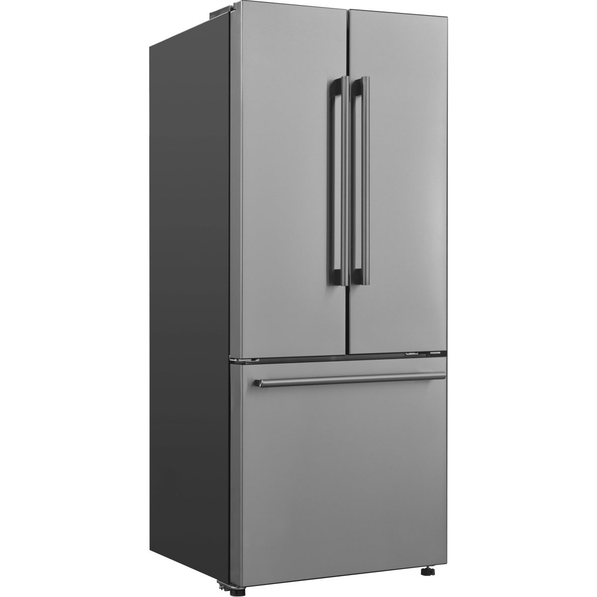 Galanz 28 in. 16 Cu. Ft. 3-Door French Door Refrigerator In Stainless Steel (GLR16FS2E16) side