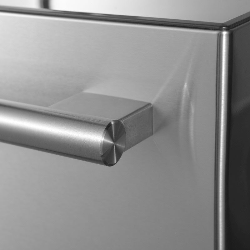 Stainless steel freezer drawer handle