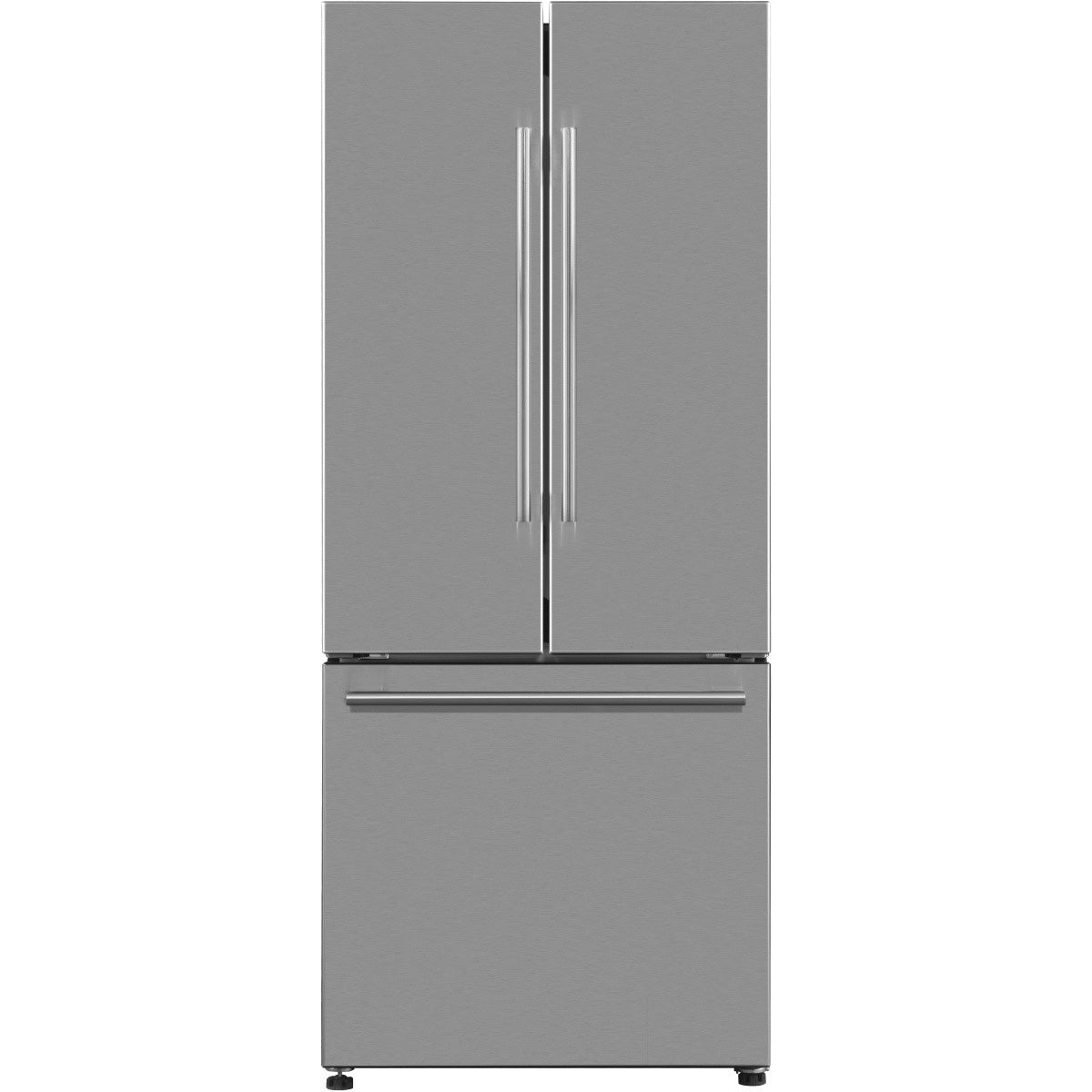 Galanz 28 in. 16 Cu. Ft. 3-Door French Door Refrigerator In Stainless Steel (GLR16FS2E16) front