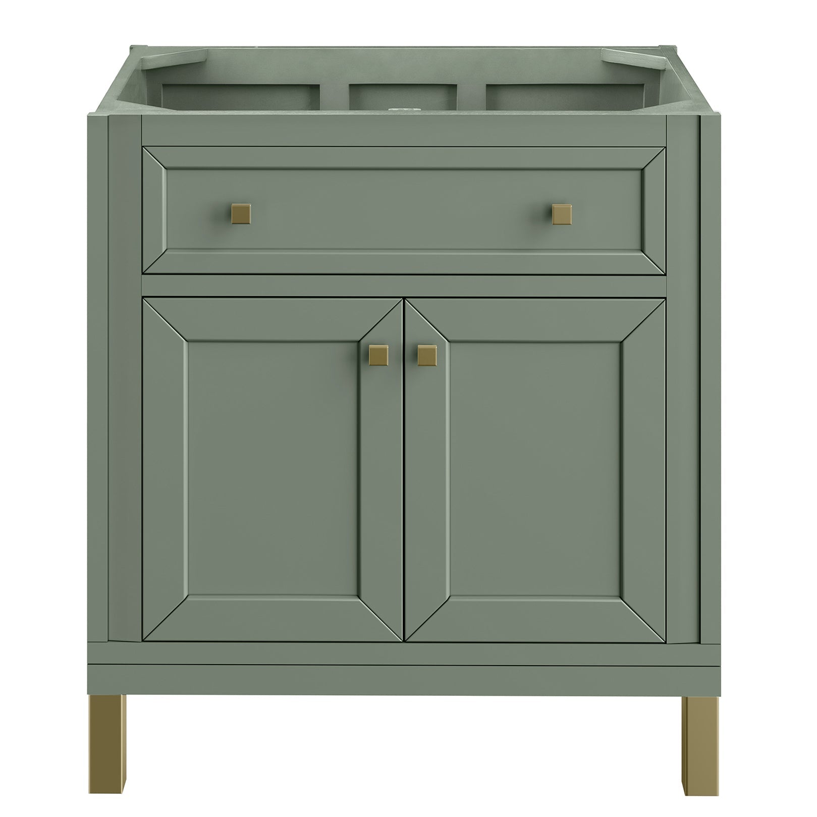 James Martin Vanities Chicago Collection 30 in. Single Vanity in Smokey Celadon, Cabinet Only