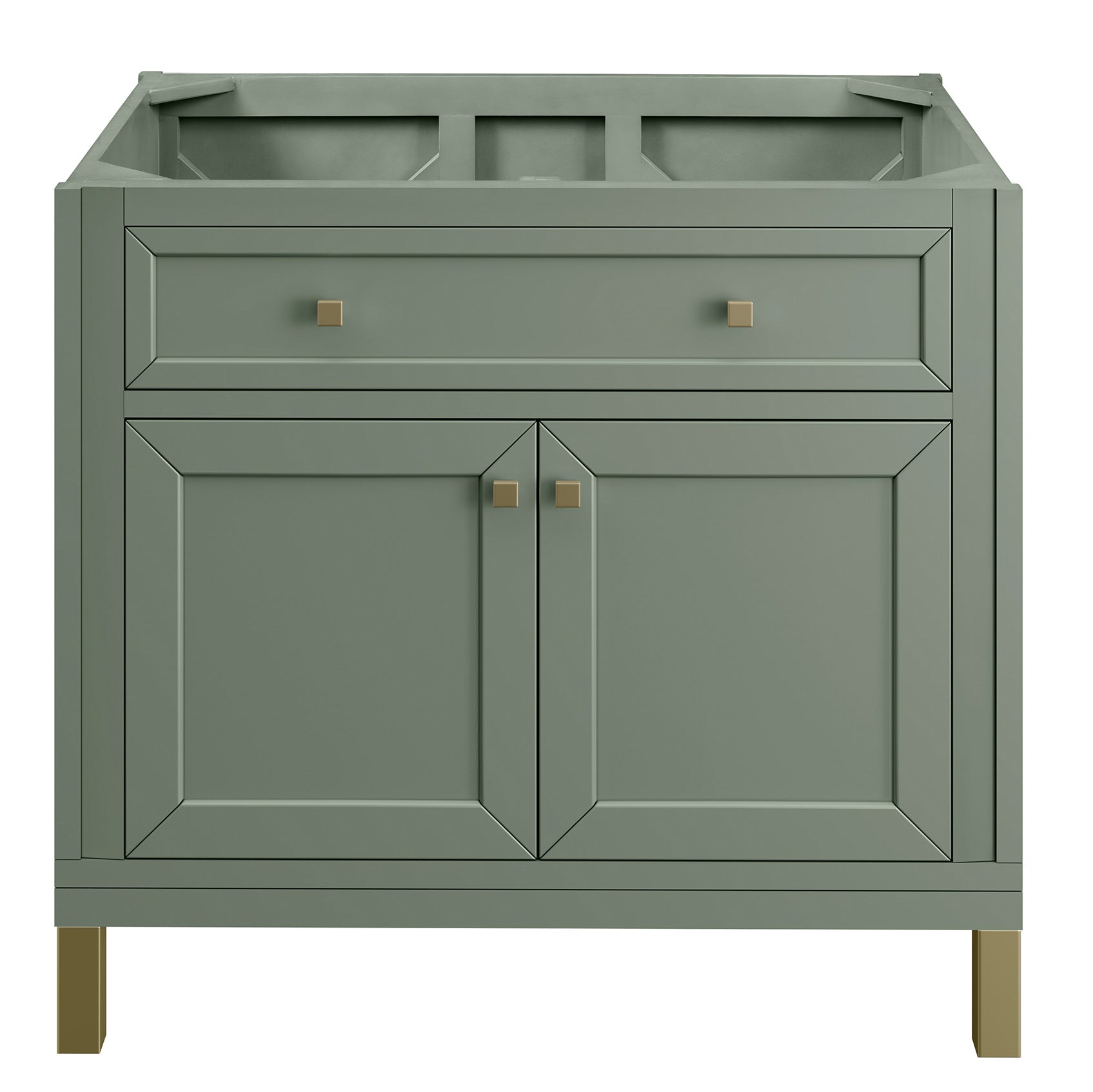 James Martin Vanities Chicago Collection 36 in. Single Vanity in Smokey Celadon, Cabinet Only