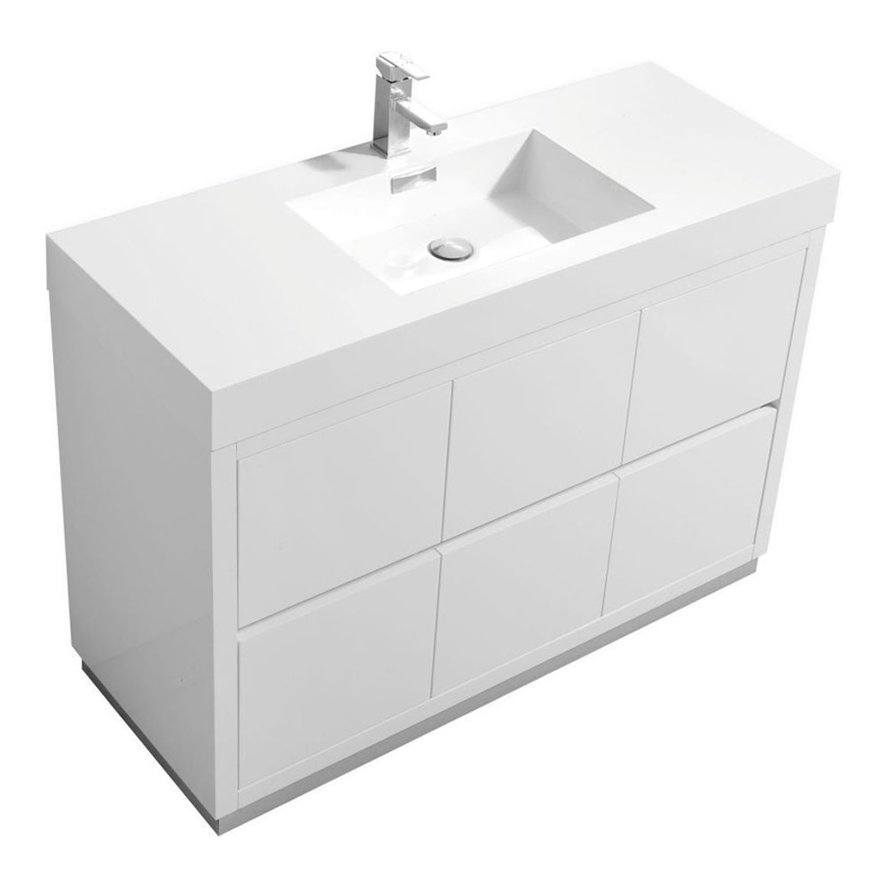 KubeBath Bliss 48 in. Freestanding Single Sink Modern Bathroom Vanity