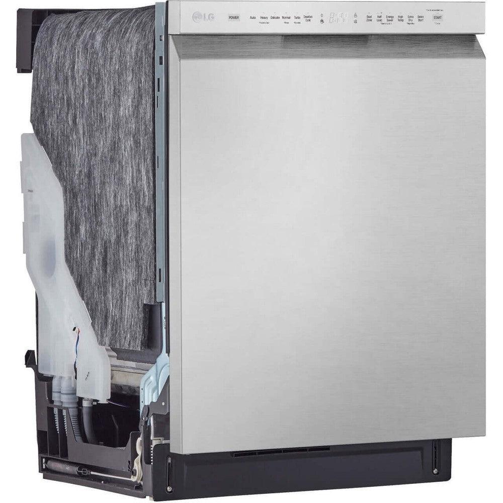 LG 24" Front Control Dishwasher with QuadWash in Stainless Steel