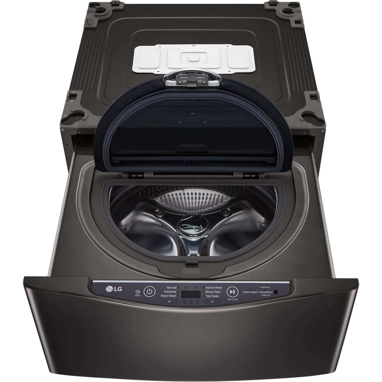 LG 27-In SideKick Pedestal Washer in Black Steel (WD100CB)