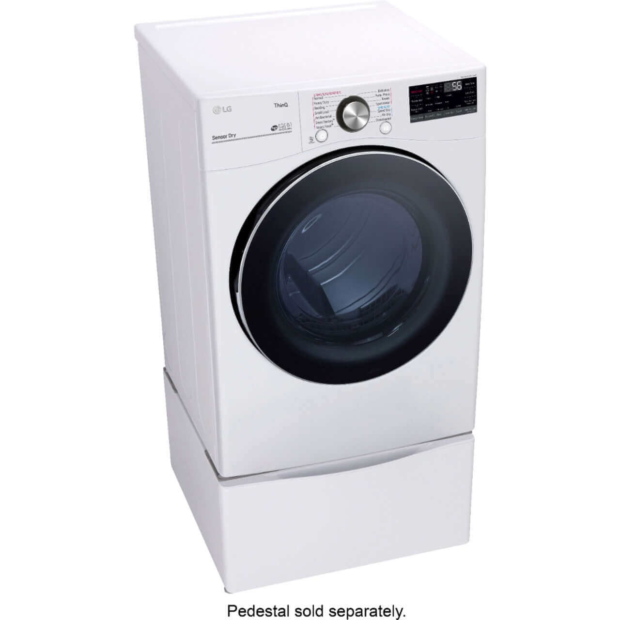 LG 27 In. 7.4-Cu. Ft. Front Load Electric Dryer with TurboSteam and Built-In Intelligence in White (DLEX4200W)