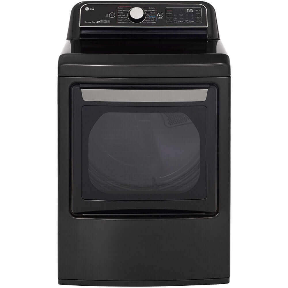 LG 27 Inch Smart wi-fi Enabled Electric Dryer with TurboSteam In Black Steel 7.3 cu. ft. (DLEX7900BE)