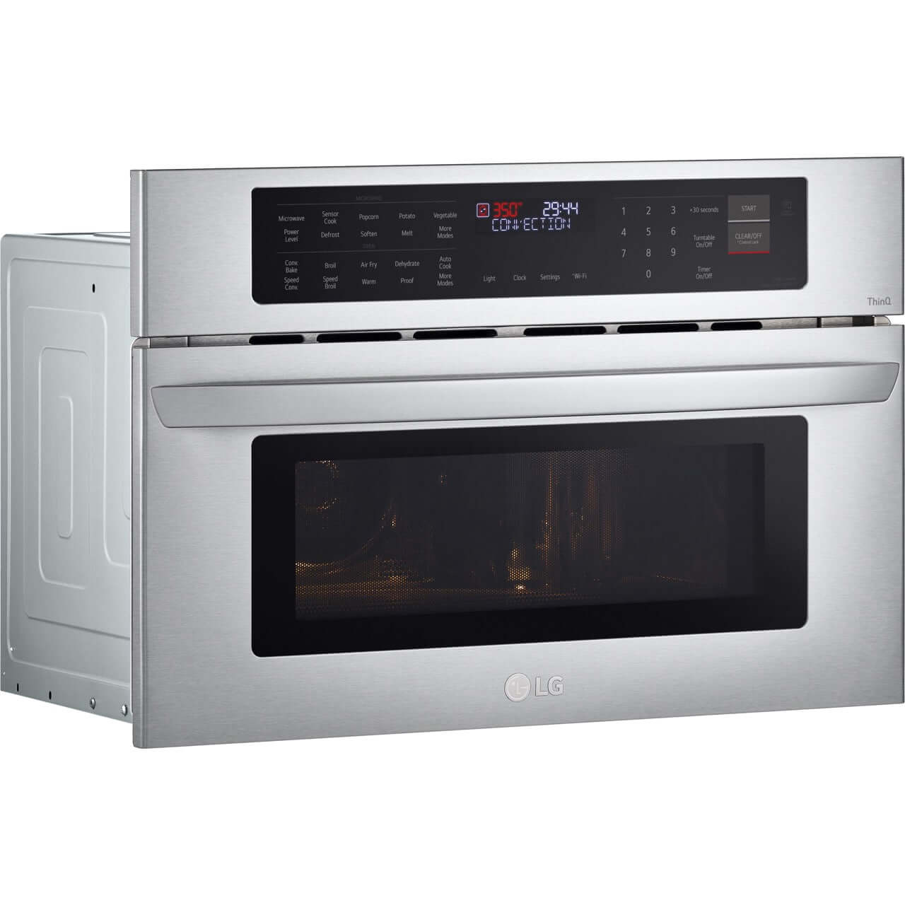 LG 30 in. 1.7-Cu. Ft. Smart Wi-Fi Enabled Built-In Speed Oven and Microwave in Print Proof Stainless Steel (MZBZ1715S)