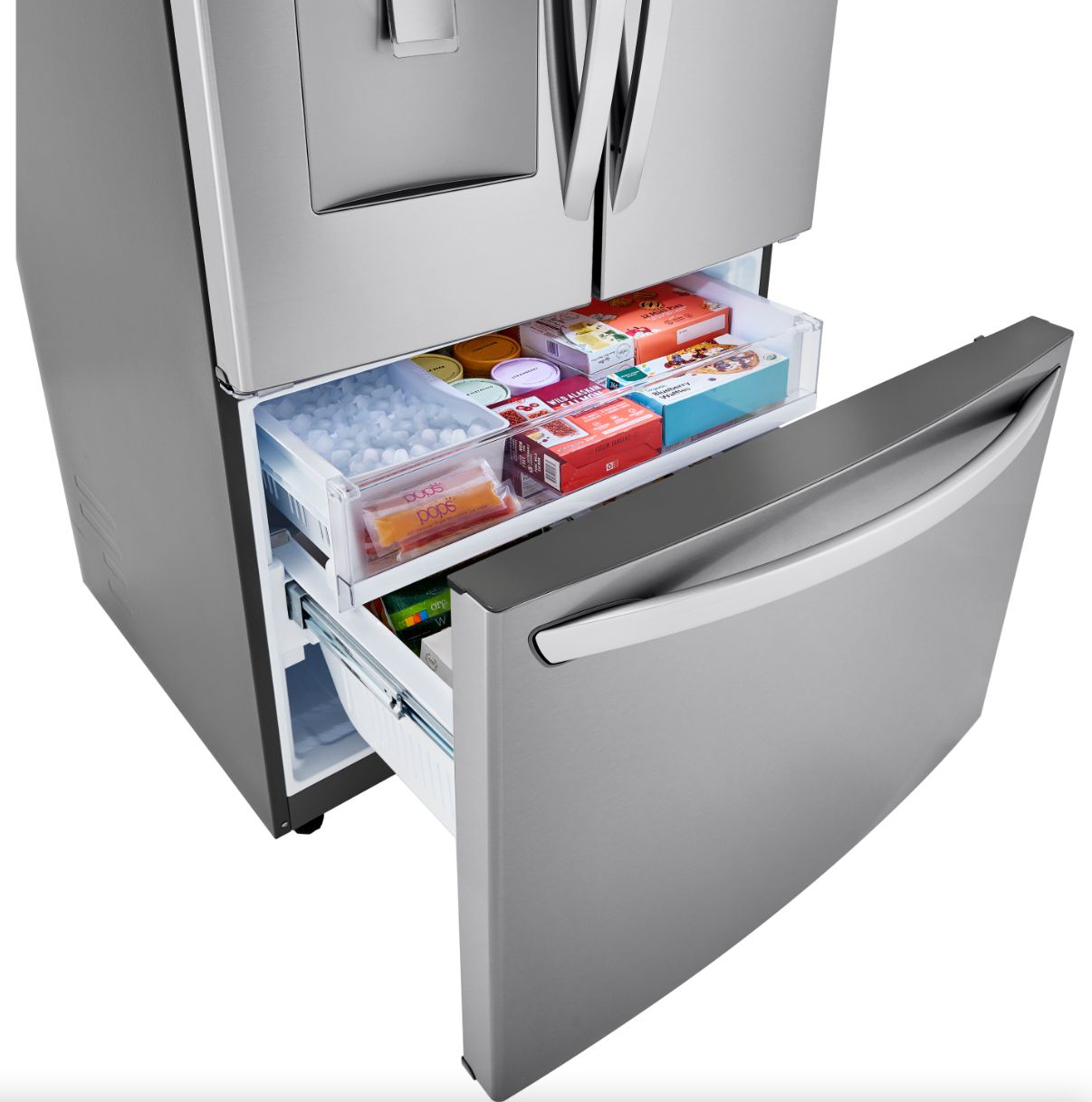 LG 36 Inch French Door Refrigerator with Slim Design Water Dispenser in Stainless Steel 29 Cu. Ft. (LRFWS2906V)