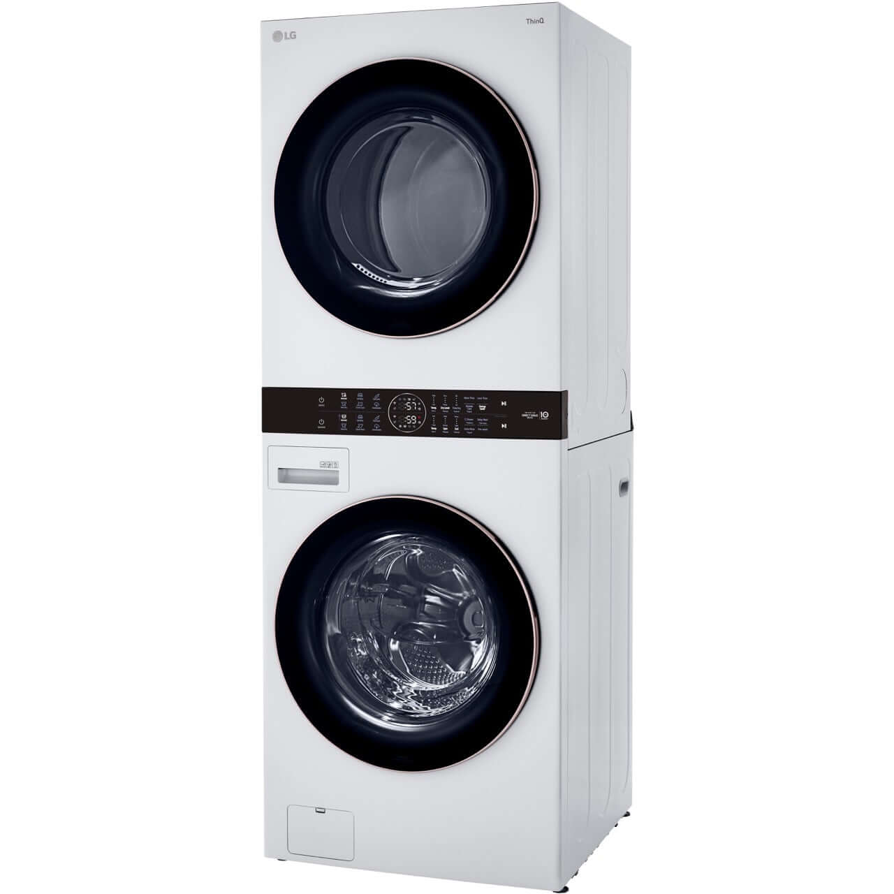 LG 4.5 -Cu. Ft. Washer and 7.4-Cu. Ft. Electric Dryer Single Unit Front Load WashTower with Center Control (WKE100HWA)