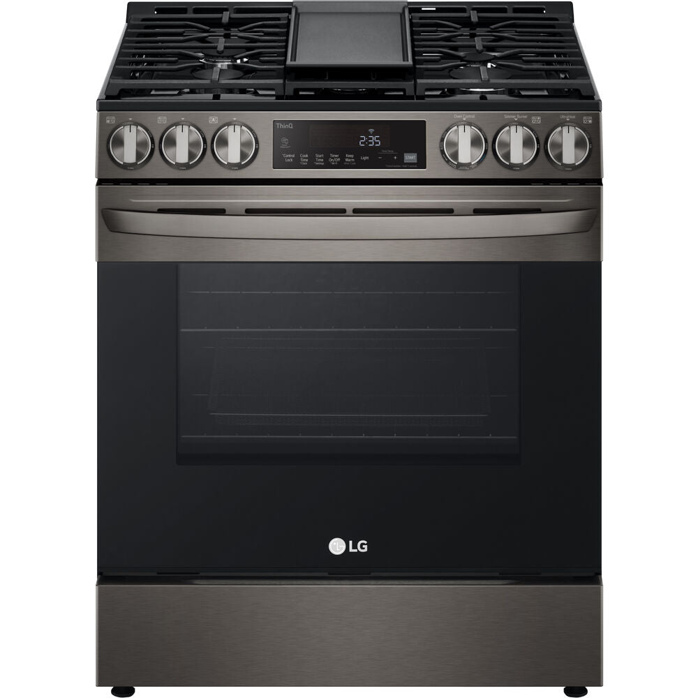 LG 5.8 Cu Ft. Smart Wi-Fi Enabled Fan Convection Gas Slide-in Range with Air Fry & EasyClean (LSGL5833D)