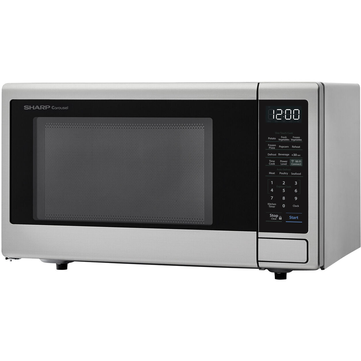 Sharp 1.1 cu. ft. 21 in. Countertop Microwave with Alexa-Enabled Controls in Stainless Steel (SMC1139FS)
