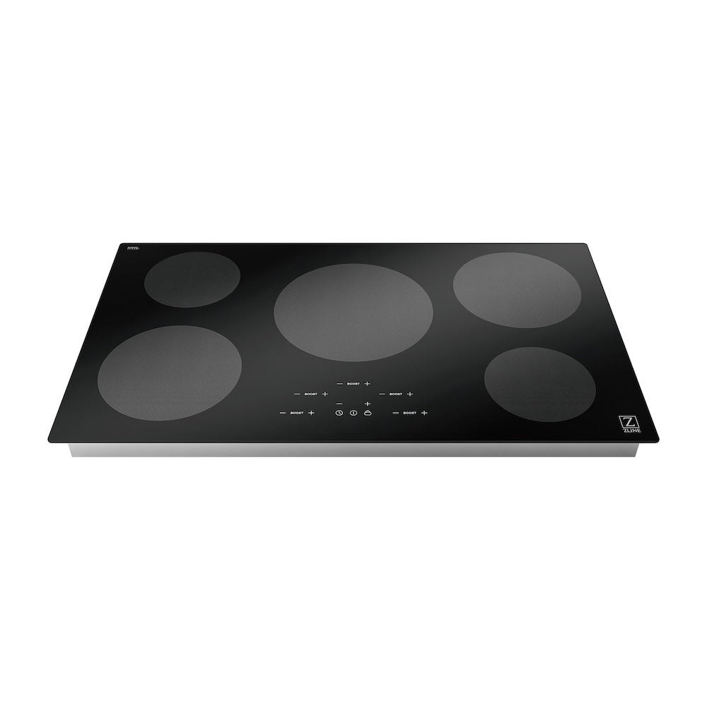 ZLINE 36 in. Induction Cooktop with 5 burners (RCIND-36) front, top.