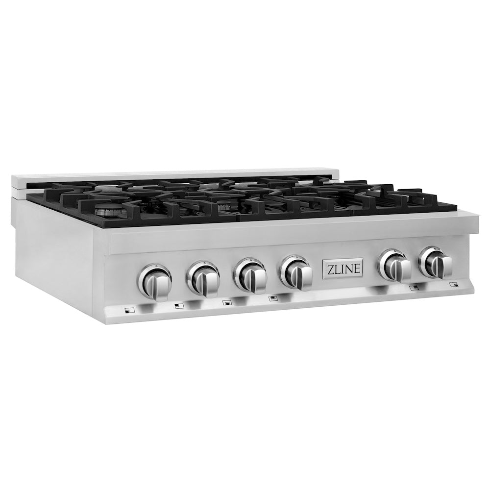 ZLINE 36 in. Porcelain Gas Stovetop with 6 Gas Burners (RT36)