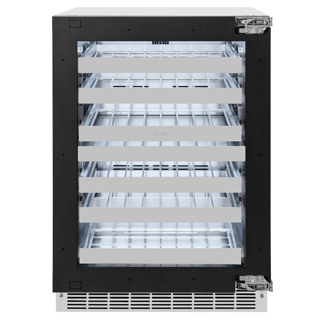 ZLINE Touchstone Under Counter Panel Ready Beverage Fridge front without panel and handle.
