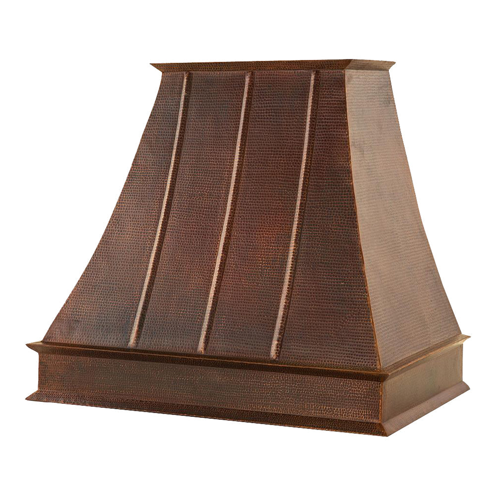 Premier Copper 38 in. Euro Wall Mounted Range Hood in Hammered Copper