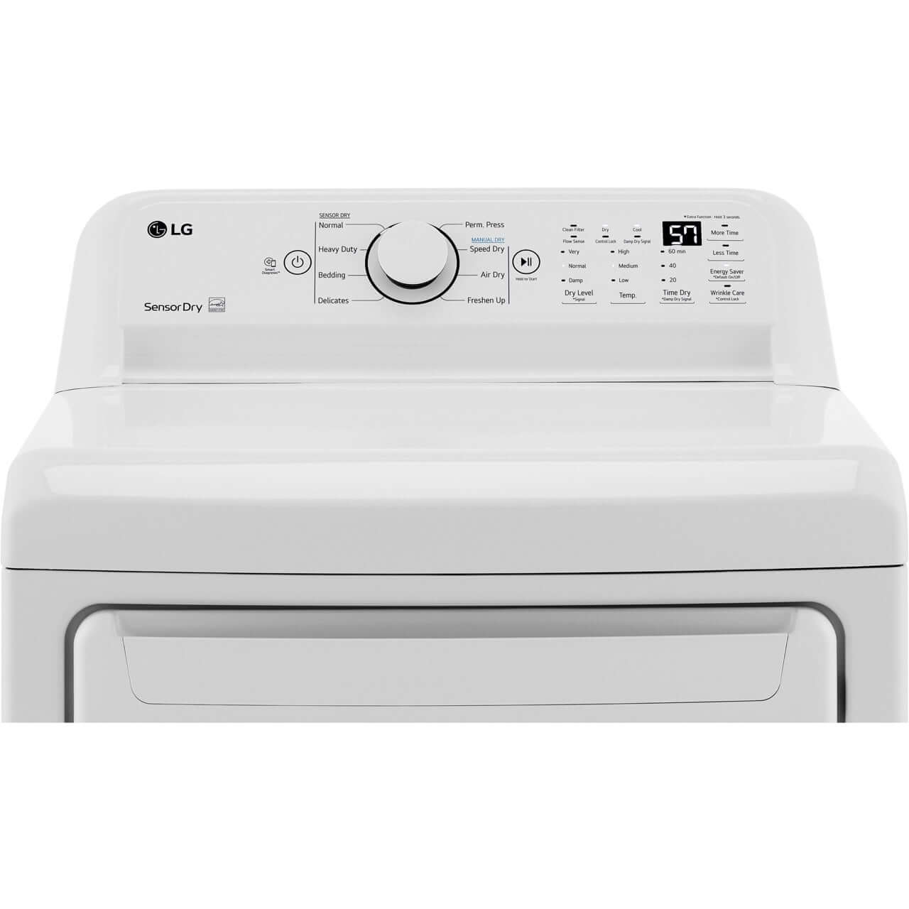 LG 7.3-Cu. Ft. Ultra Large Capacity Gas Dryer with Sensor Dry Technology (DLG7001W)