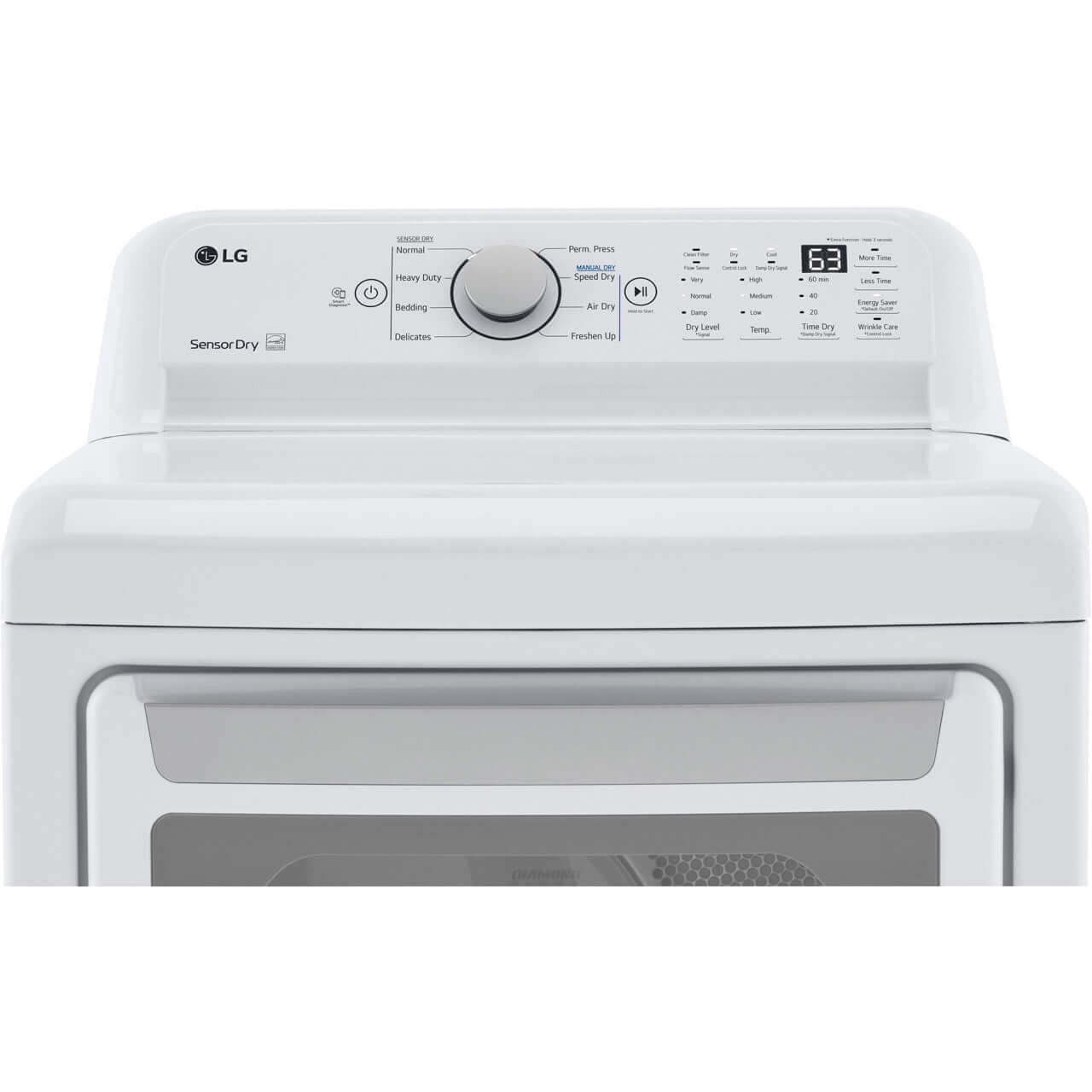 LG Electronics 7.3-Cu. Ft. Ultra Large Capacity Gas Dryer with Sensor Dry Technology (DLG7151W)