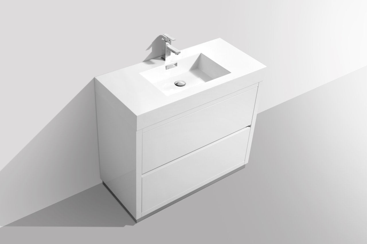 KubeBath Bliss 40" Free Standing Modern Bathroom Vanity - Rustic Kitchen & Bath - Vanities - KubeBath