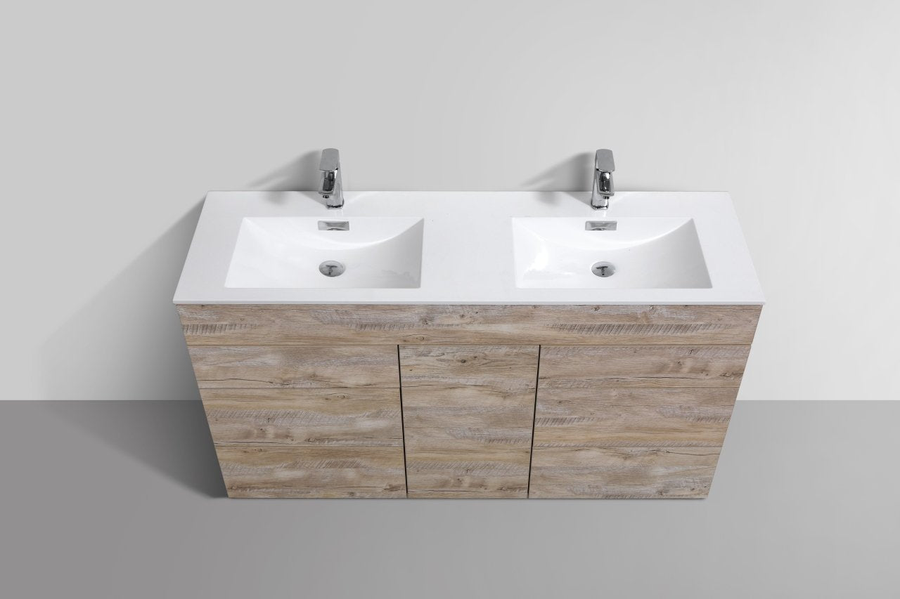 KubeBath Milano 60" Double Sink Modern Bathroom Vanity - Rustic Kitchen & Bath - Vanities - KubeBath