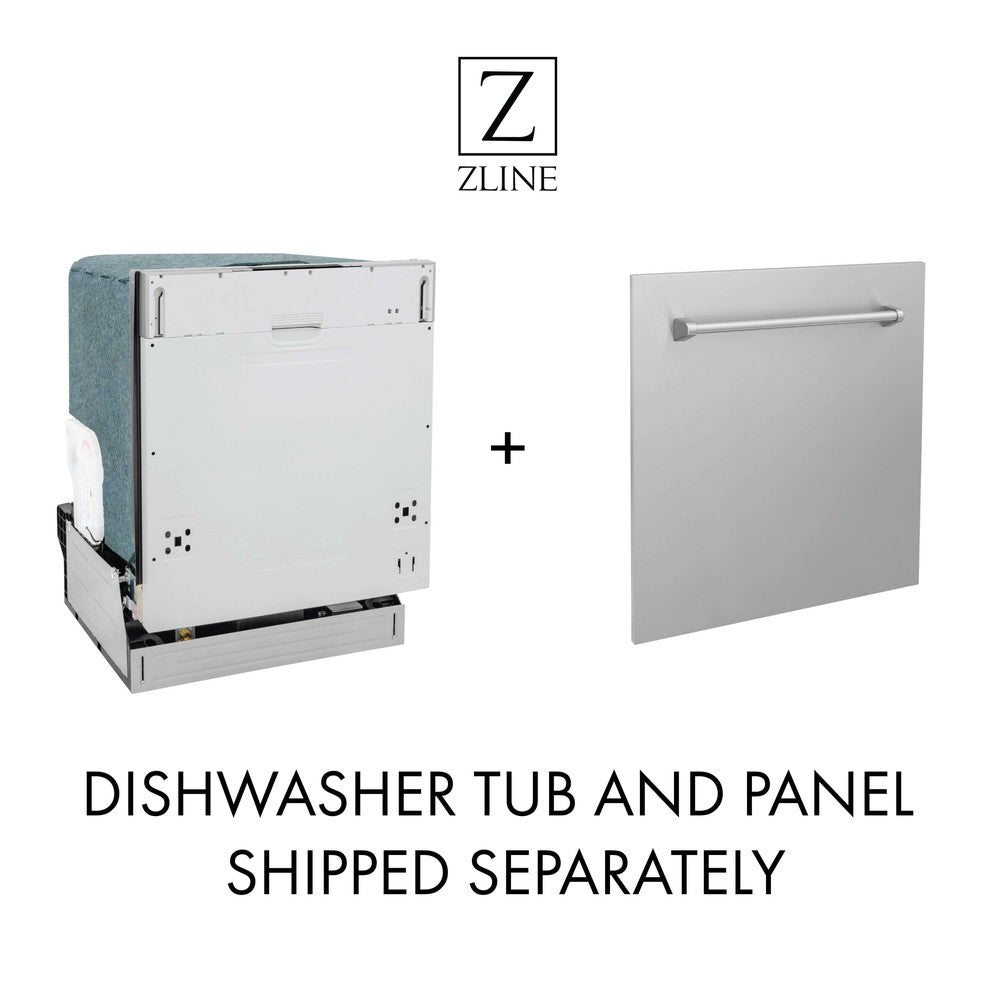 Dishwasher tub and panel will be shipped separately.