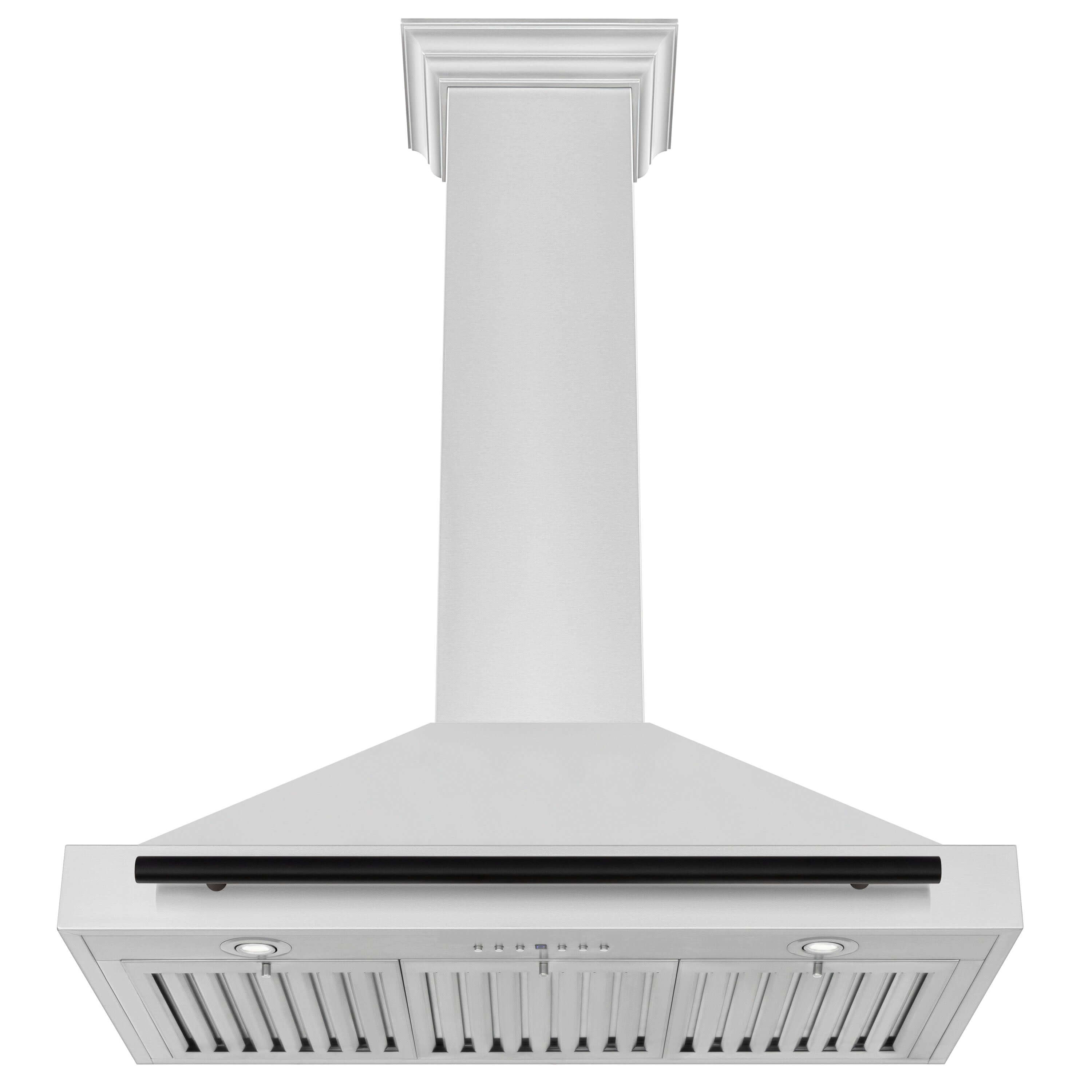 ZLINE Autograph Edition 36 in. Stainless Steel Range Hood with Stainless Steel Shell and Accents (KB4STZ-36) front, under.