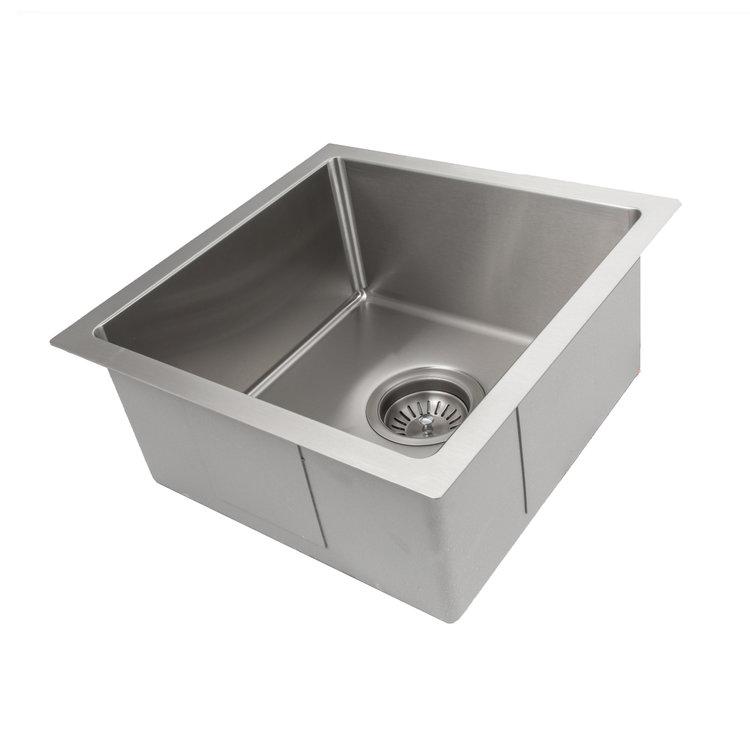 ZLINE 15 in. Boreal Undermount Single Bowl Bar Kitchen Sink (SUS-15) DuraSnow Stainless Steel