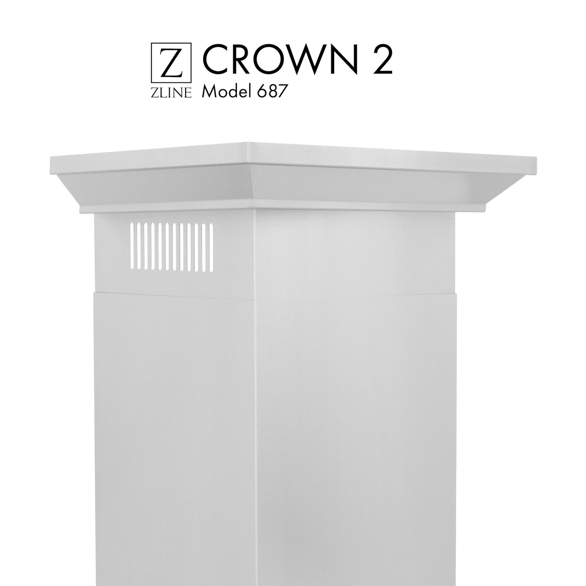 ZLINE Crown Molding #2 For Wall Range Hoods (CM2-687) - Rustic Kitchen & Bath - Range Hood Accessories - ZLINE Kitchen and Bath