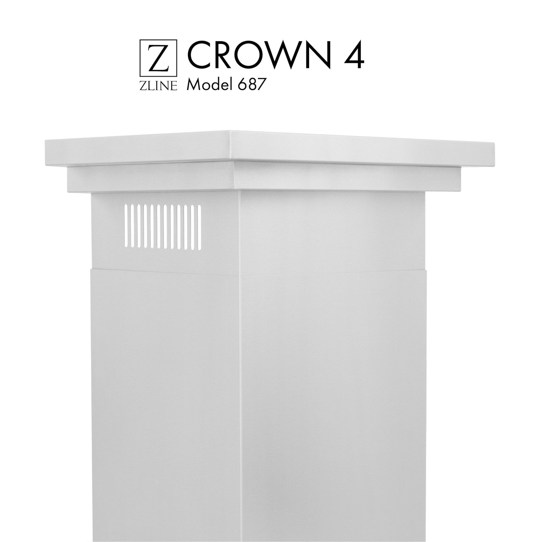 ZLINE Crown Molding #4 For Wall Range Hood (CM4-687) - Rustic Kitchen & Bath - Range Hood Accessories - ZLINE Kitchen and Bath