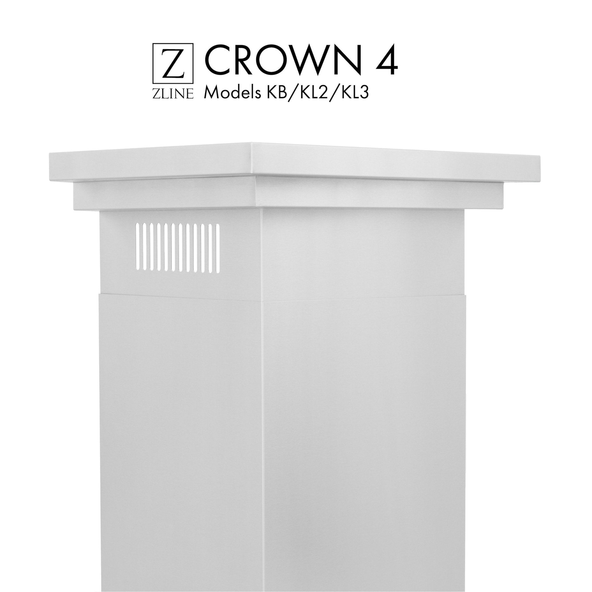 ZLINE Crown Molding #4 For Wall Range Hood (CM4-KB/KL2/KL3) - Rustic Kitchen & Bath - Range Hood Accessories - ZLINE Kitchen and Bath