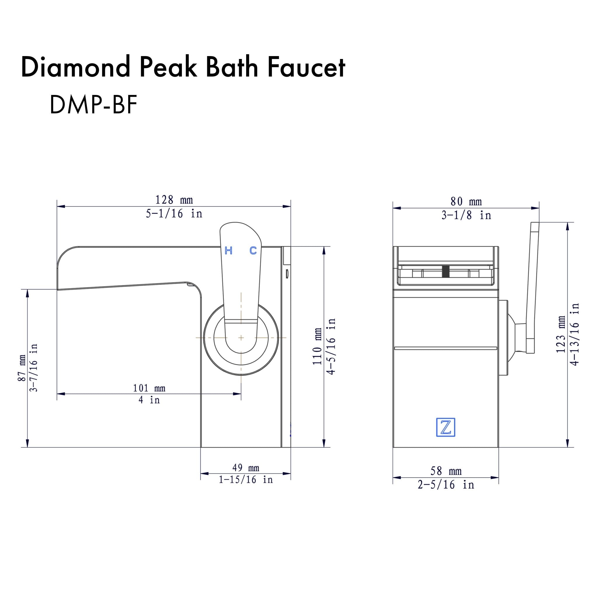 ZLINE Diamond Peak Bath Faucet (DMP-BF) - Rustic Kitchen & Bath - Kitchen Faucets - ZLINE Kitchen and Bath