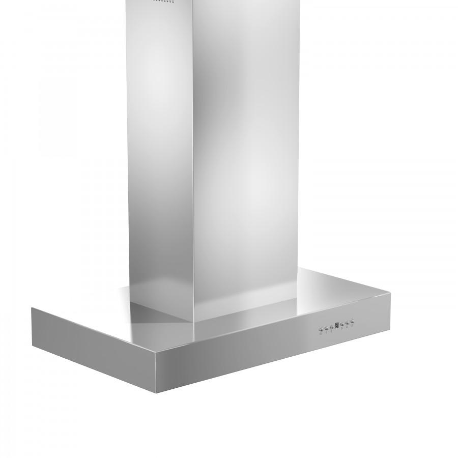 ZLINE Ducted Professional Island Mount Range Hood in Stainless Steel (KECOMi) side above.