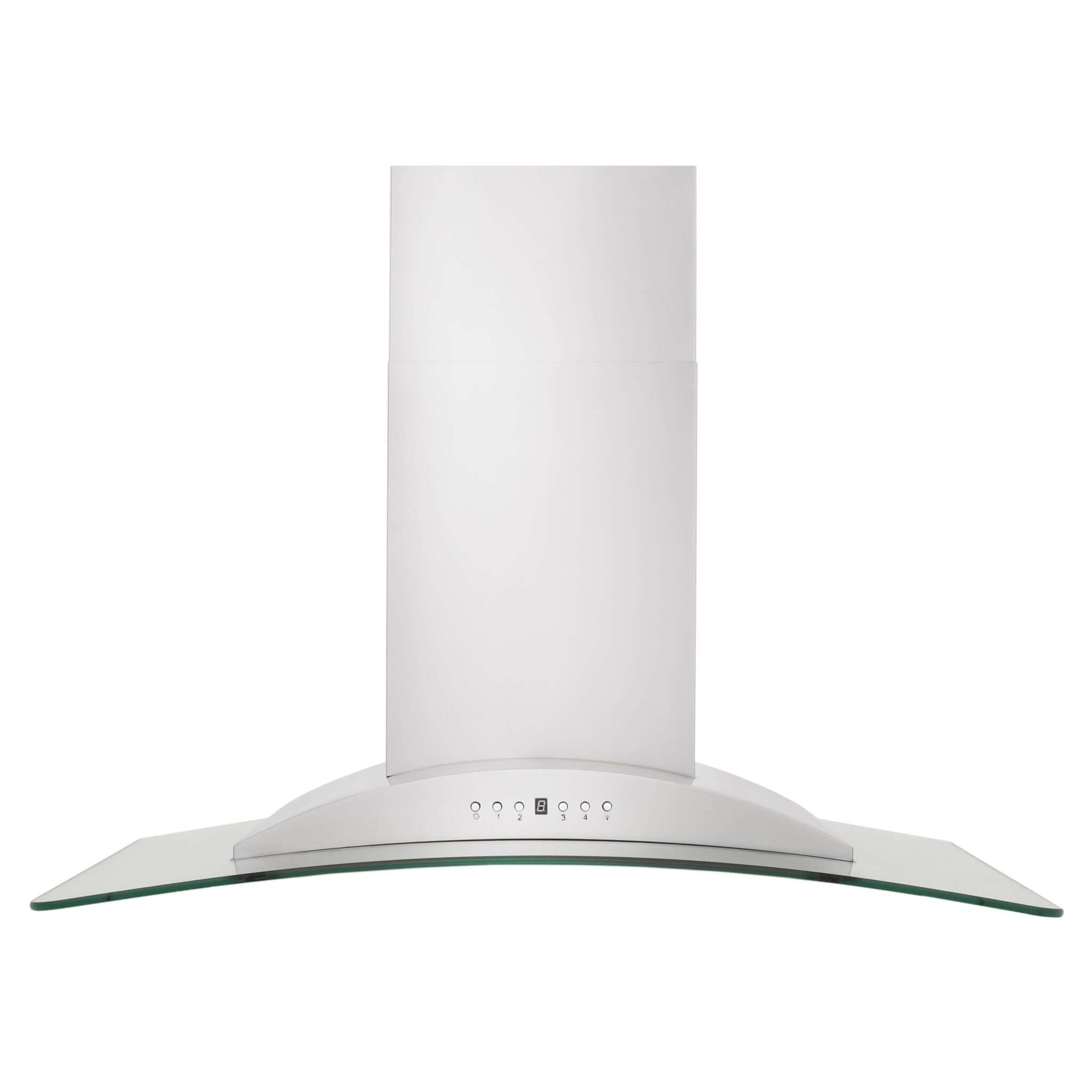 ZLINE Convertible Vent Wall Mount Range Hood in Stainless Steel & Glass (KN) front.
