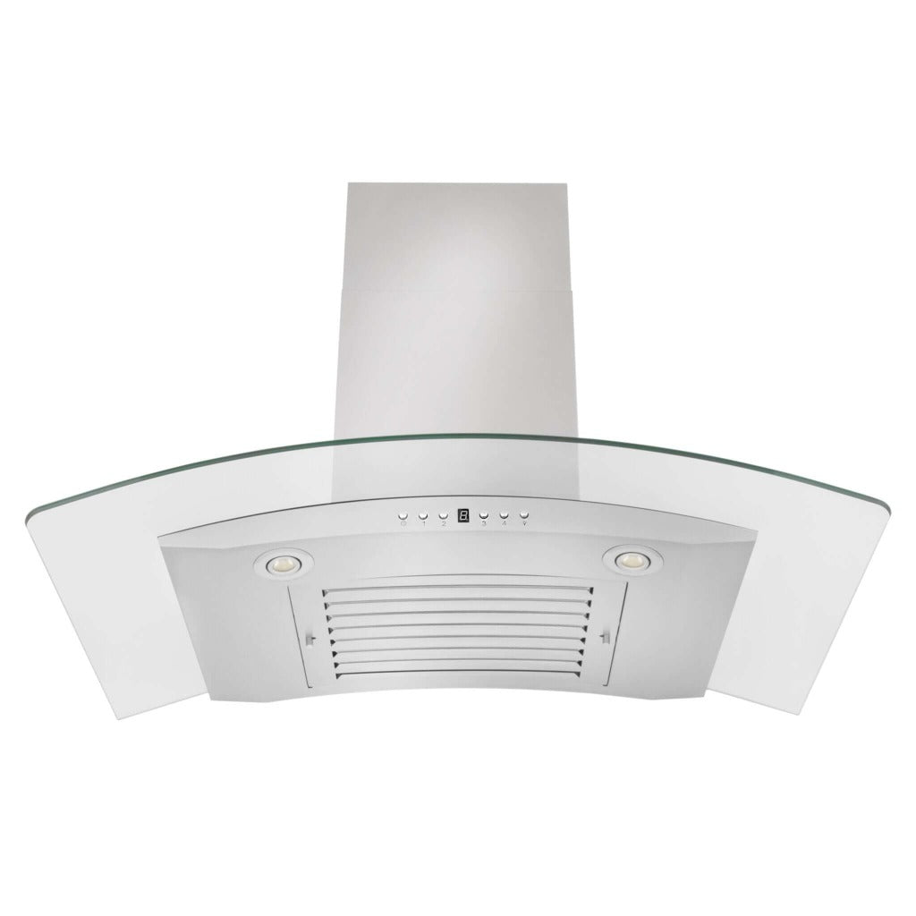 ZLINE Convertible Vent Wall Mount Range Hood in Stainless Steel & Glass (KN4) Under View Dishwasher Safe Stainless Steel Baffle Filter