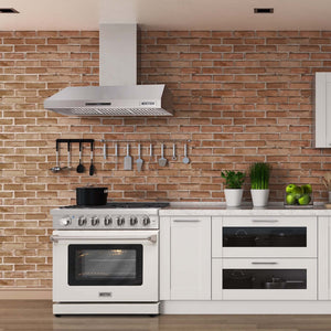 KOSTCH 36 in. 1000 CFM Convertible Wall Mount Range Hood with LED Lights in Stainless Steel (KOS-36RH06H)