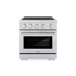 ZLINE 30 in. 4.2 cu. ft. Paramount Induction Range with 4 Element Cooktop and Electric Convection Oven in Stainless Steel, Open Box-Good Condition