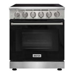 KOSTCH 30 in. Electric Range with 4.55 cu. ft. True Convection Oven in Stainless Steel with Black Oven Door (KOS-30RE06H-B)