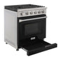KOSTCH 36 in. Liquid Propane Gas Range with 6 Burners and 6.0 cu. ft. Convection Oven in Stainless Steel with Black Oven Door (KOS-36RG03MLP-B)