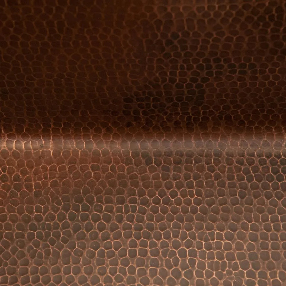 Premier Copper 16 in. Gourmet Rectangular Hammered Copper Bar and Prep Sink