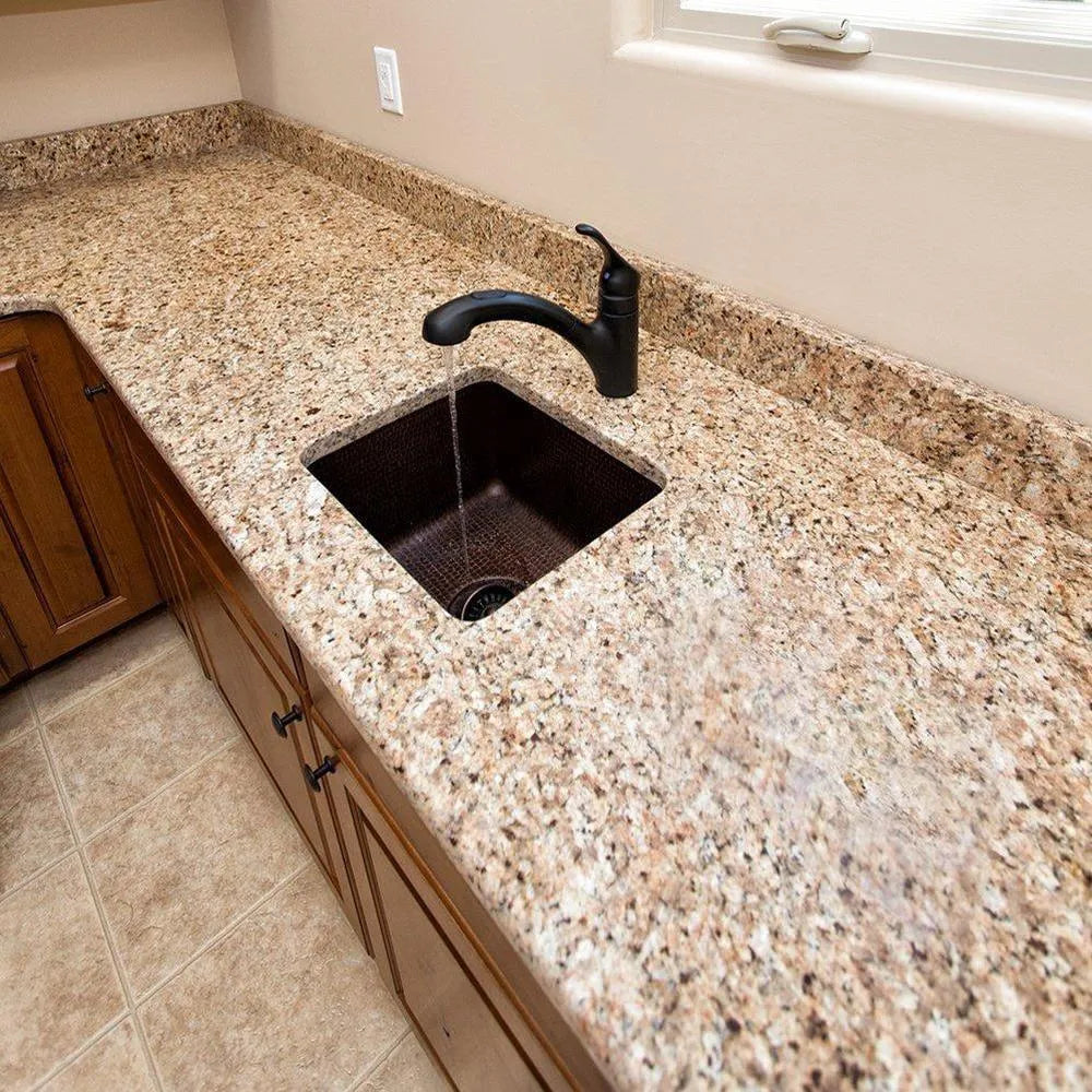 Premier Copper 16 in. Gourmet Rectangular Hammered Copper Bar and Prep Sink
