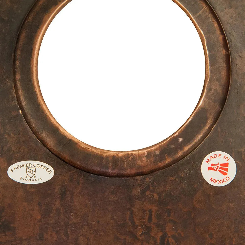 Premier Copper 16 in. Gourmet Rectangular Hammered Copper Bar and Prep Sink
